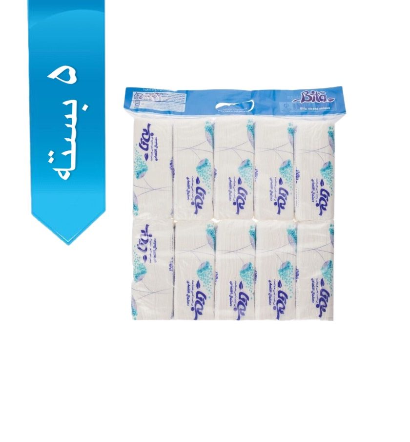 57DEC555-2E93-4FFE-BC11-BA2D29F0FE8F دستمال کاغذی اقتصادی خانواده بی تا 100 برگ بسته 10 عددی - Image 1