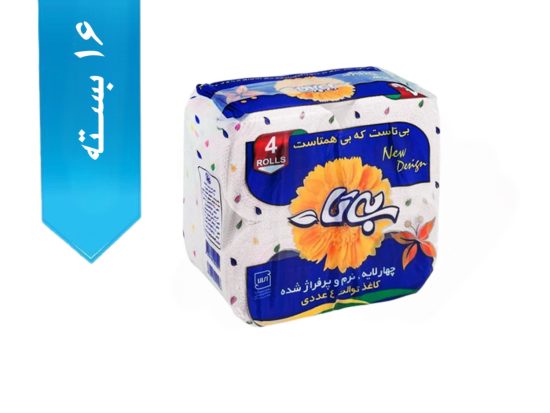 دستمال توالت بیتا بسته 4 عددی چهار لایه
